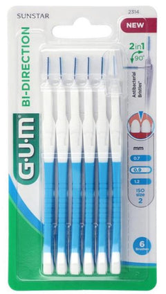 GUM Bi-Direction ragers 0,9 mm / blauw regular