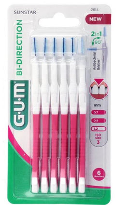 GUM Bi-Direction ragers 1,2 mm / roze large
