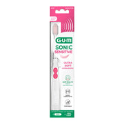 GUM Sonic Sensitive tandenborstel ultra soft verpakking met batterij en reiscap