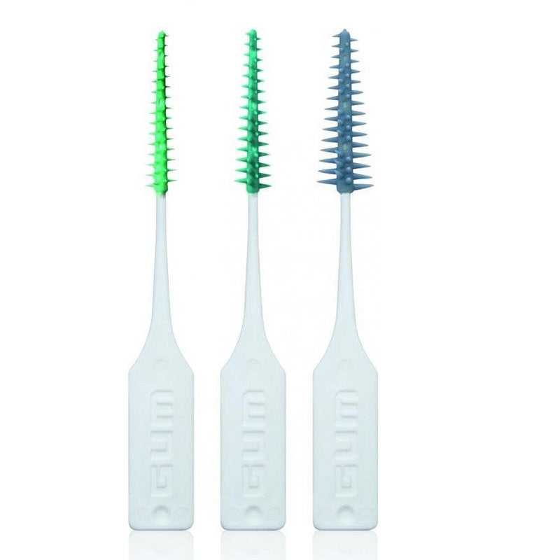 GUM Soft-Picks Original Medium/Regular drie tandenstokers met flexibele siliconen borsteltjes