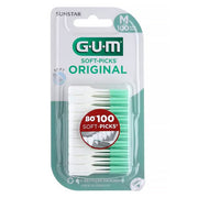 GUM Soft-Picks Original Medium verpakking met 100 groene interdentale ragers