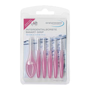 Oral Prevent Smart Grip ragers roze verpakking met 6 stuks, ISO 0
