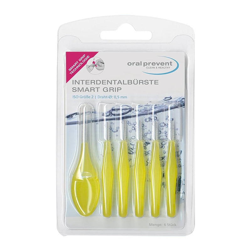 Oral Prevent Smart Grip ragers blister geel 0,5mm/ISO 2 met zes ragers