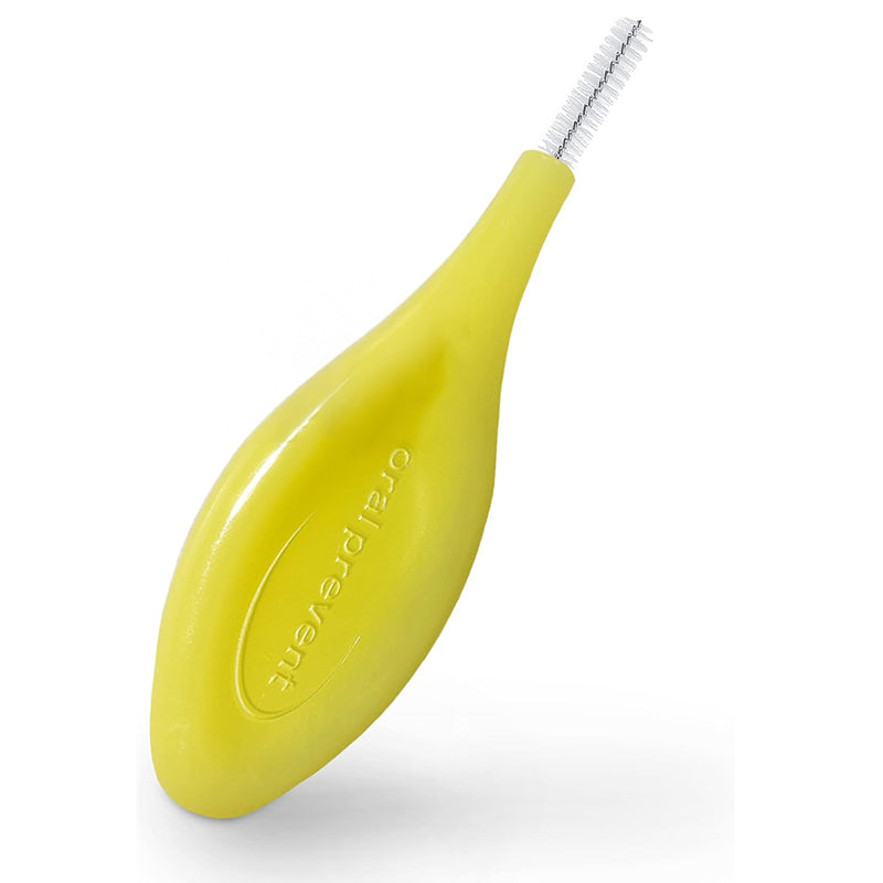 Oral Prevent Smart Grip rager geel 0,5mm/ISO 2 close-up van draadborsteltje