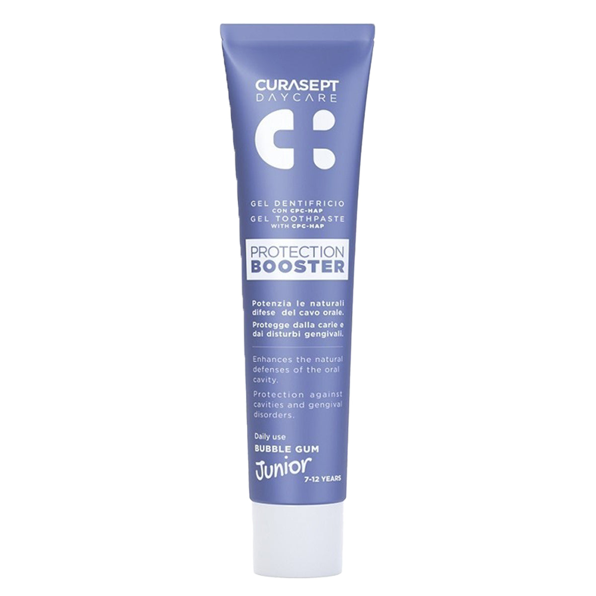 Curasept Dent Daycare tandpasta Booster Junior tube met bubblegum smaak, 7-12 jaar