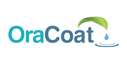 OraCoat logo met groen blad en waterdruppel