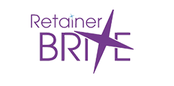 Retainer Brite logo met paarse ster en tekst