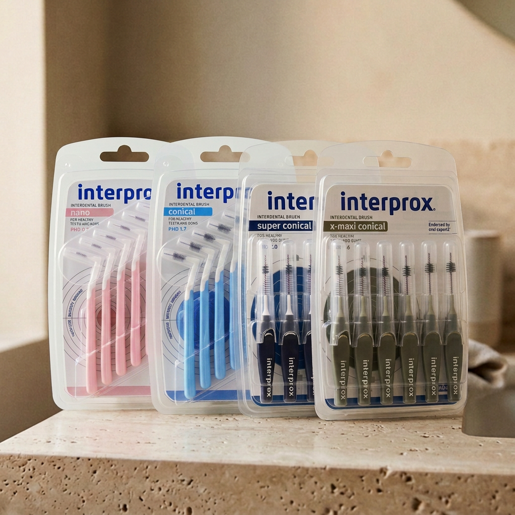 Interprox interdentale ragers in verpakking, mini, conical, super conical en x-maxi