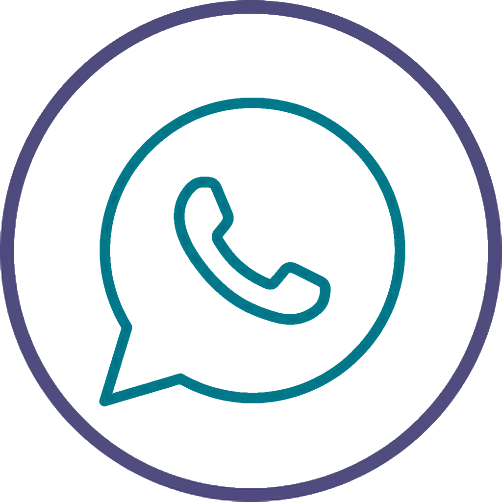 WhatsApp icoon met telefoon in spraakballon