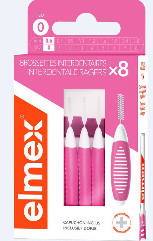 elmex interdentale ragers roze iso 0 / 0,6 mm 1