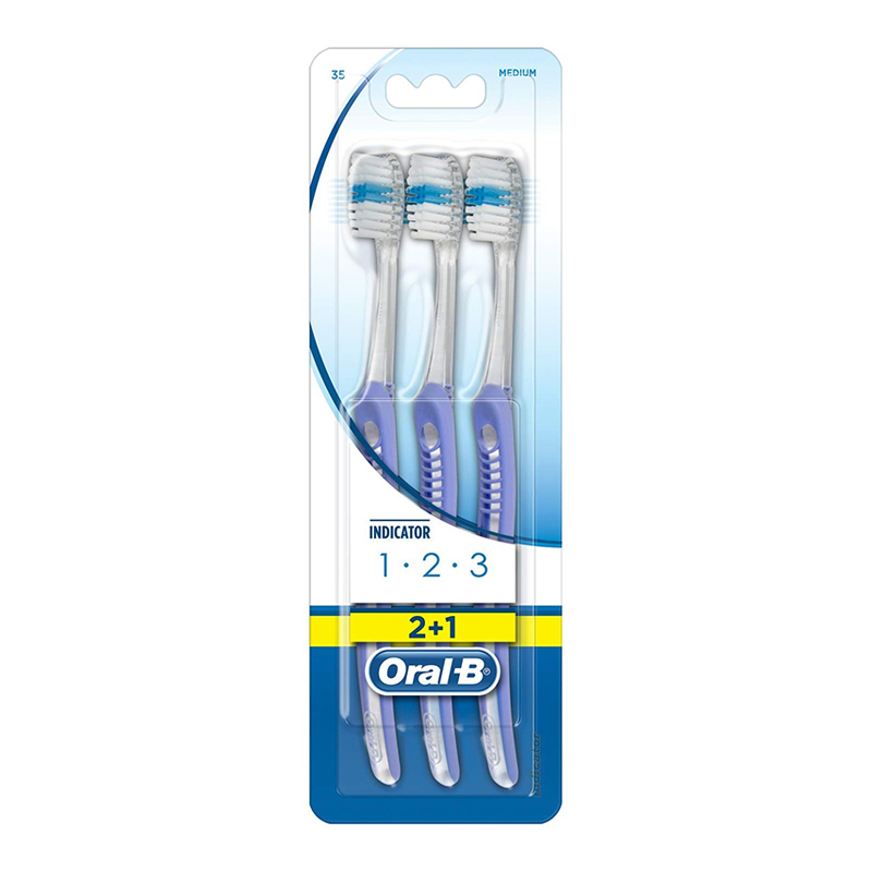 oral-b tandenborstel 123 indicator 35 medium 1