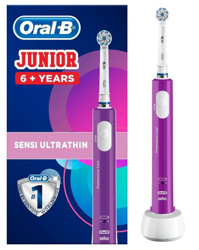 oral-b junior elektrische tandenborstel paars 6+jr 1