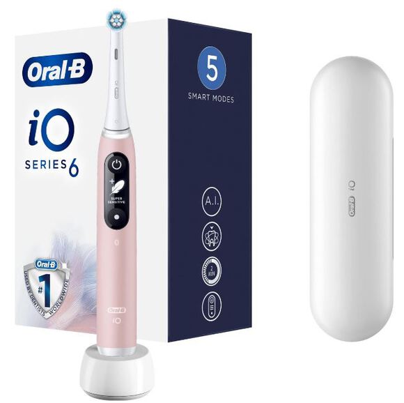 oral-b io6 pink sand sensitive el.tandenborstel