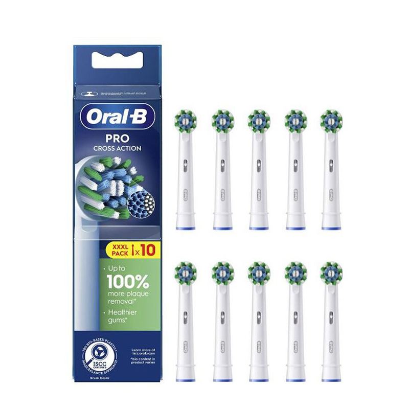 oral-b pro cross action eb50rx-10 brushes wit 1