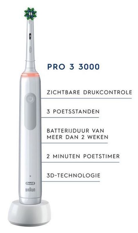 oral-b pro 3 3000 elektr. tandenborstel zwart 3