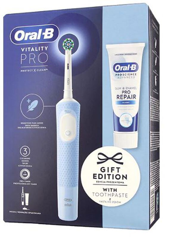 oral-b vitality pro protect x blue gift edition 1