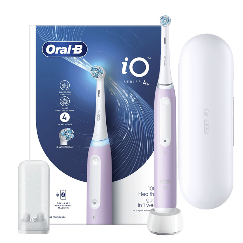 oral-b io 4 elektrische t.b. lavendel + travelcase 1