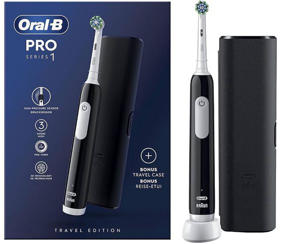 oral-b pro 1 series el.tandenb. zwart + travelcase 1