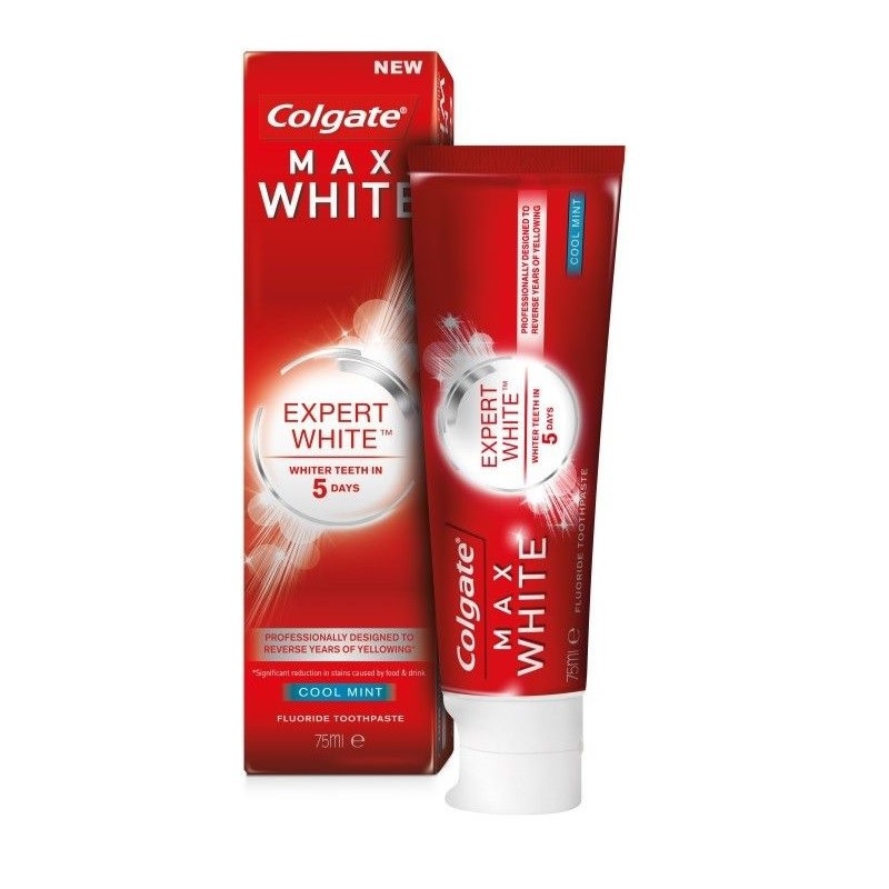 colgate max white expert tandpasta