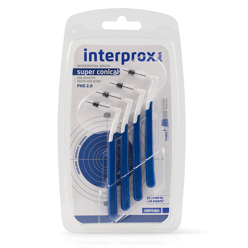 interprox plus phd 2,0 super conical blauw blister 1