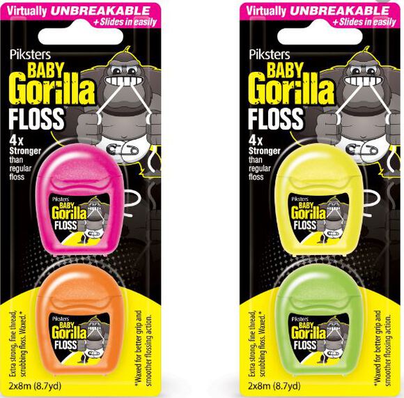 piksters gorilla floss waxed x-strong twin-pack 1