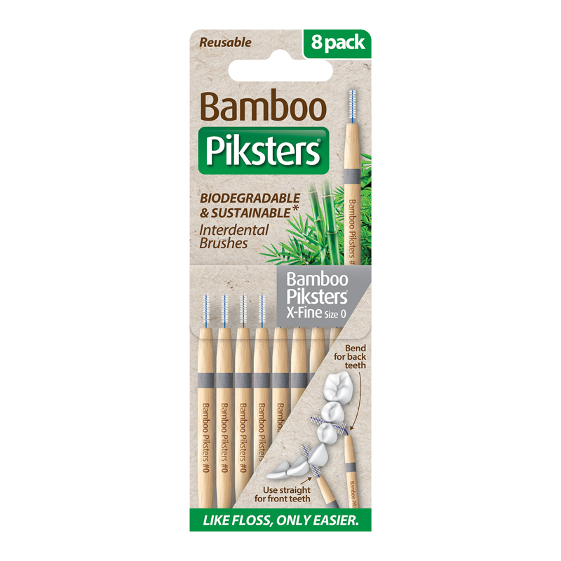 bamboo piksters ragers size 0 x-fijn donkergrijs