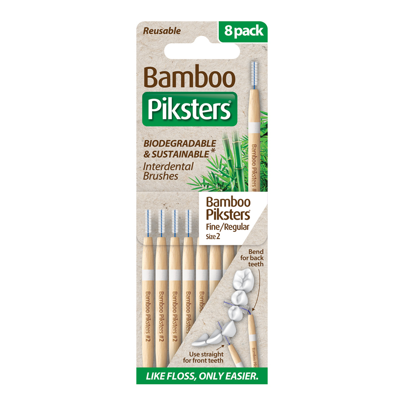 bamboo piksters ragers size 2 fijn/reg lichtgrijs 2