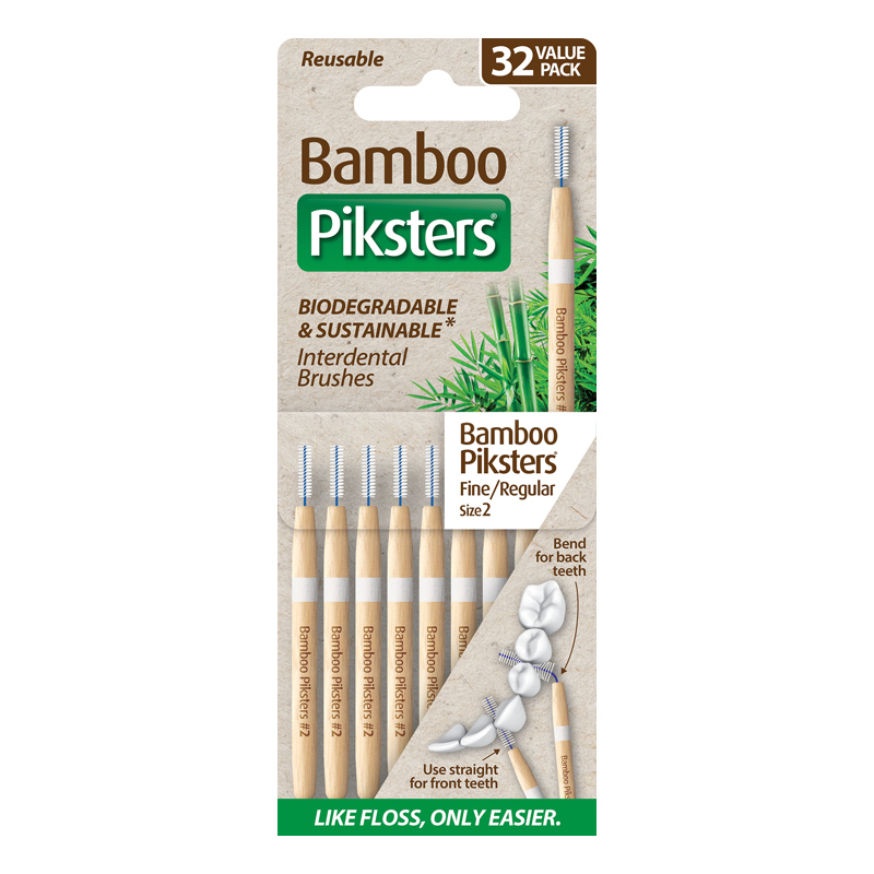 bamboo piksters ragers size 2 fijn/reg lichtgrijs 2
