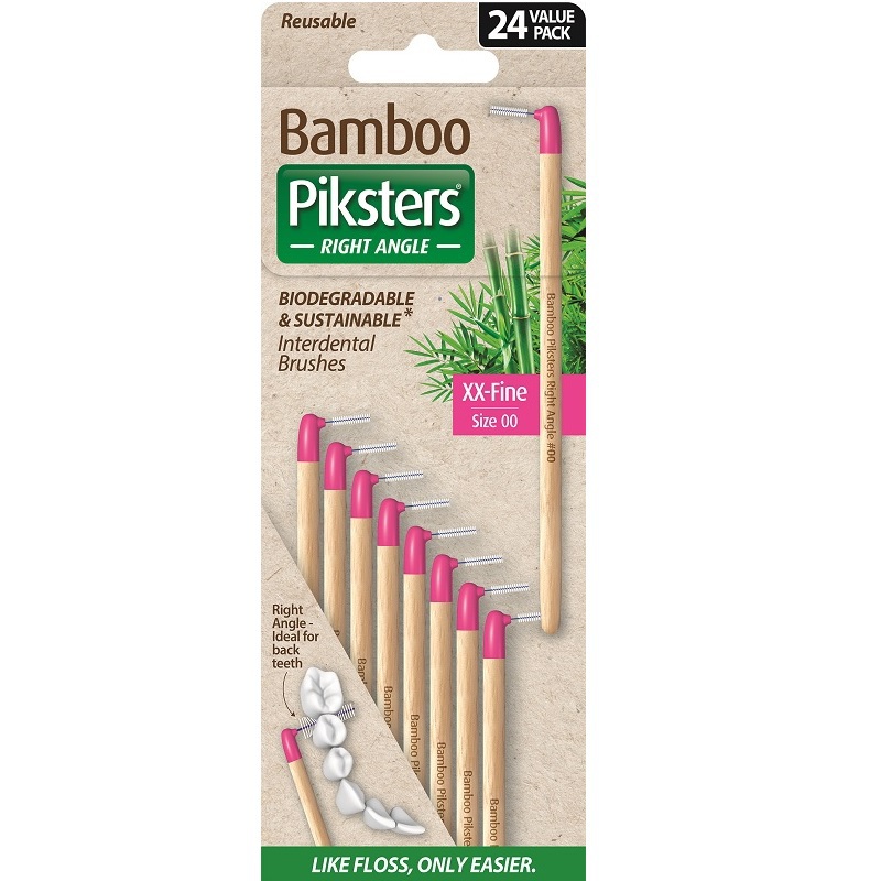 bamboo piksters ragers hoek size 00 xx-fijn roze 2