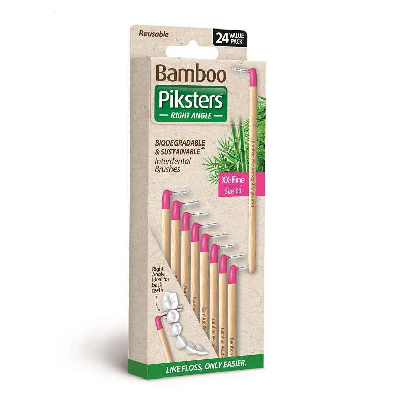 bamboo piksters ragers hoek size 00 xx-fijn roze