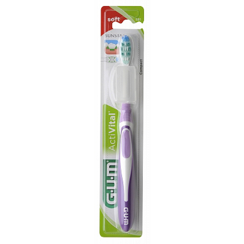 gum activital tandenborstel compact soft