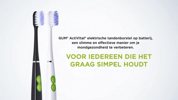 gum activital sonic tandenborstel wit op batterij 2
