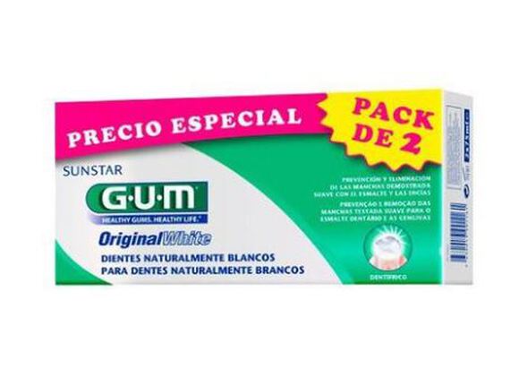 gum original white tandpasta duo-pack 1