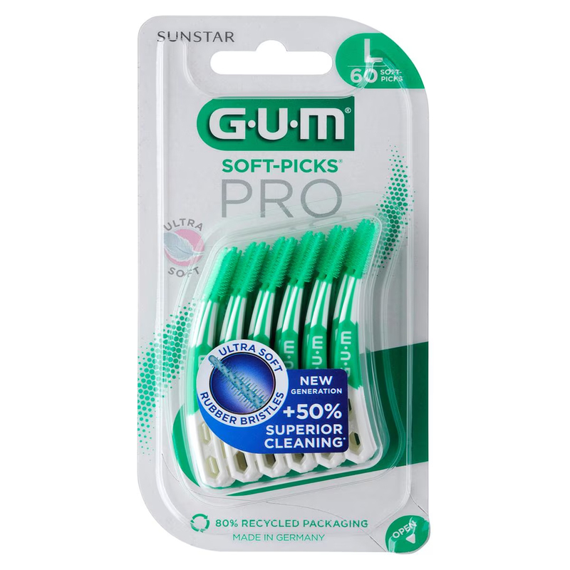 gum soft-picks pro large donkergroen - 60 stuks 1