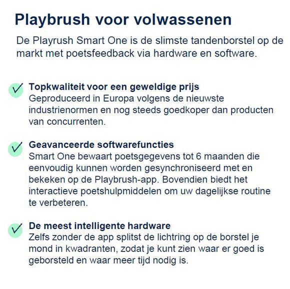 playbrush smart one mint / voor volwassenen