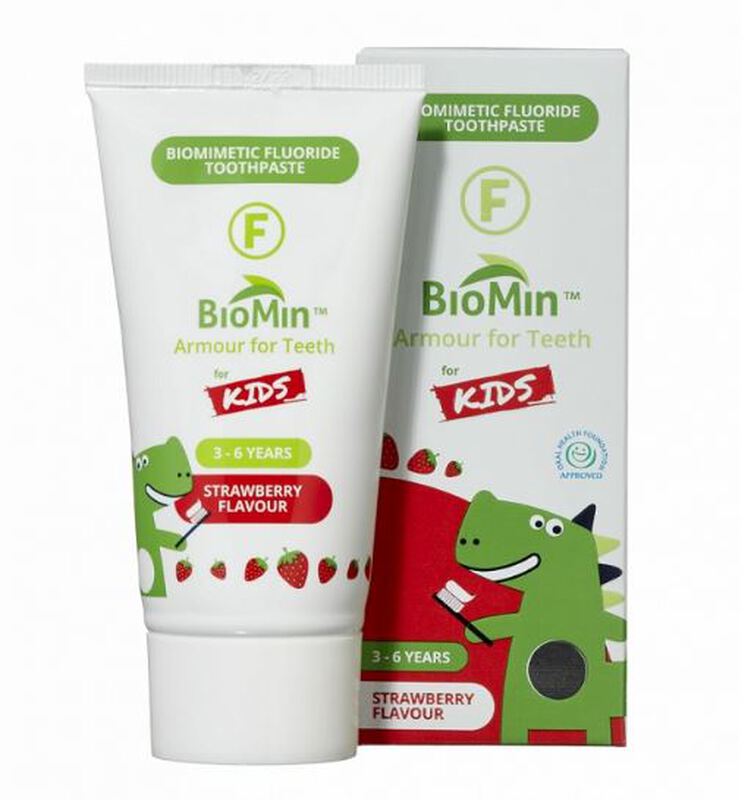 biomin f tandpasta kids met fluoride / aardbei 4