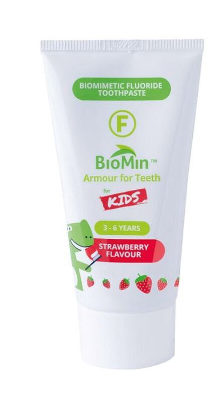 biomin f tandpasta kids met fluoride / aardbei 1